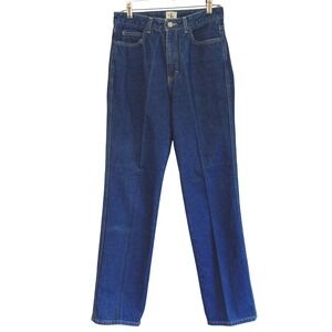 Vintage 90s Calvin Klein High Waisted Straight Leg Jeans Dark Wash USA Mom 9/32
